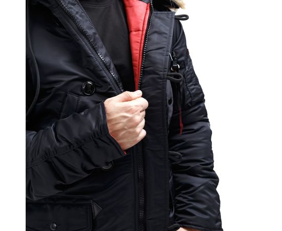 Куртка Аляска чоловіча зимова Slim Fit N-3B Black, Розмір: 44-46 (S), фото 19 Куртка Аляска чоловіча зимова Slim Fit N-3B Black, Розмір: 44-46 (S), фото 19