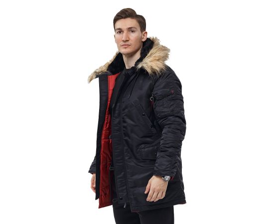 Куртка Аляска чоловіча зимова Slim Fit N-3B Black, Розмір: 44-46 (S), фото 7 Куртка Аляска чоловіча зимова Slim Fit N-3B Black, Розмір: 44-46 (S), фото 7