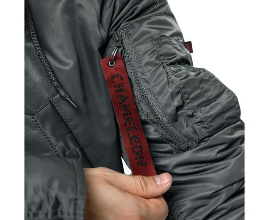 Серая мужская куртка Аляска Slim Fit N-3B Gray удлиненная, Размер: 44-46 (S), фото 19