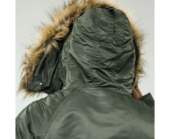 Мужская куртка Аляска Slim Fit N-3B Olive, Размер: 64-66 (XXXL), фото 16