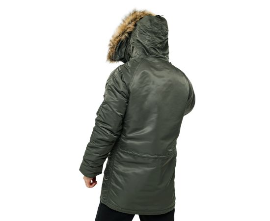 Мужская куртка Аляска Slim Fit N-3B Olive, Размер: 64-66 (XXXL), фото 6