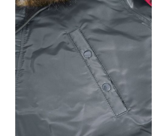 Серая мужская куртка Аляска Slim Fit N-3B Gray удлиненная, Размер: 44-46 (S), фото 20