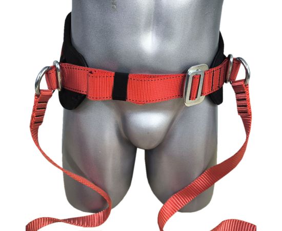 Пояс предохранительный безлямочный ПП1-А (с двумя стропами капроновая лента кольцо * малый карабин), Размер: размер 2 -- (750...1300 мм), фото 6