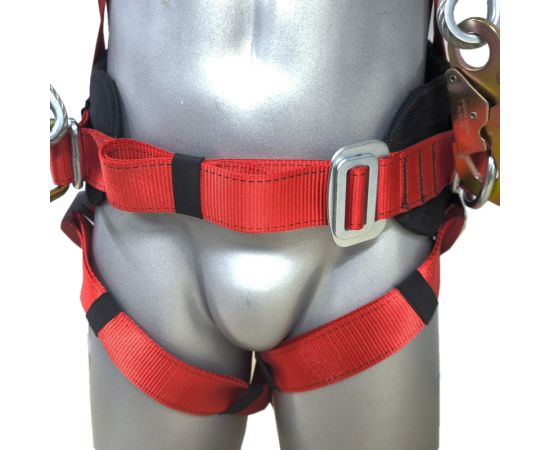 Пояс предохранительный лямочный ПП2-03Б (со стропом металлический канат кольцо-малый карабин), Размер: размер 2 -- (750...1300 мм), фото 11