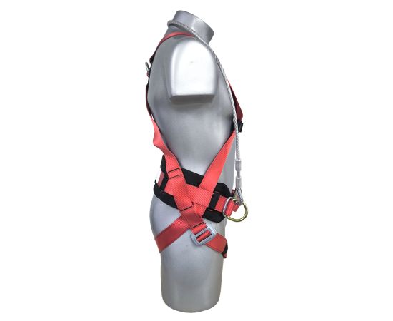 Пояс предохранительный лямочный ПП2-03Б (со стропом металлический канат кольцо-малый карабин), Размер: размер 2 -- (750...1300 мм), фото 6