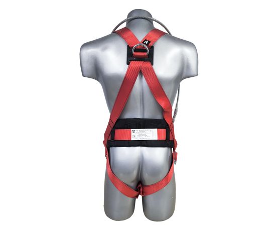 Пояс предохранительный лямочный ПП2-03Б (со стропом металлический канат кольцо-малый карабин), Размер: размер 2 -- (750...1300 мм), фото 7