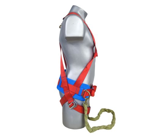 Пояс предохранительный ПП2-03Г (строп-цепь в чехле кольцо*малый карабин), Размер: размер 2 -- (750...1300 мм), фото 3