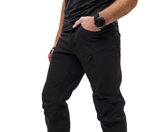 Мужские брюки черные Soft Shell Spartan Black, Размер брюк / рост: 56-58/188, фото 8