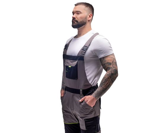 Напівкомбінезон робочий сірий Comfort Grey, Розмір: 44-46 / 170-176, фото 2 Напівкомбінезон робочий сірий Comfort Grey, Розмір: 44-46 / 170-176, фото 2