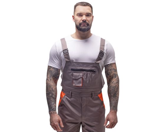 Серый полукомбинезон рабочий летний Standart Grey, Размер: 44-46 / 170-176, фото 4