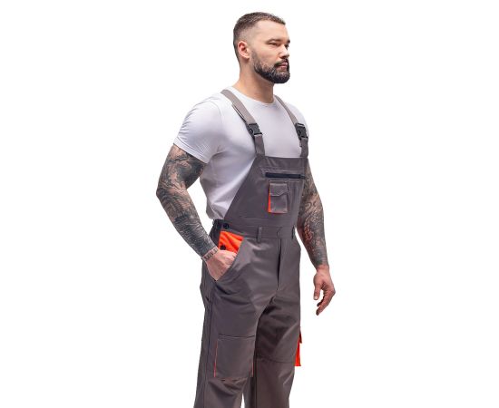 Серый полукомбинезон рабочий летний Standart Grey, Размер: 44-46 / 170-176, фото 2