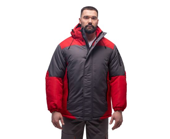 Куртка робоча утеплена Premium Red/Grey, Розмір: 48-50 / 170-176