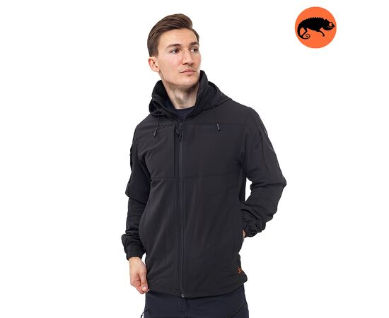 Мужская куртка-ветровка с капюшоном Breeze Gen 2 Black, Колір: чорний, Розмір: 44-46 (S)