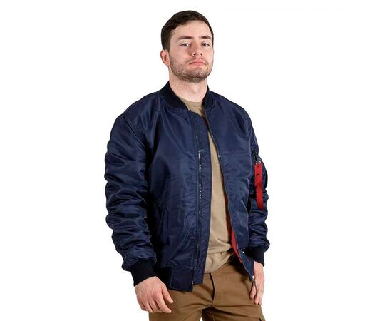 Демисезонная мужская темно-синяя куртка MA-1 Gen 2 Navy, Цвет: темно-синий, Размер: 44-46 (S), фото 7