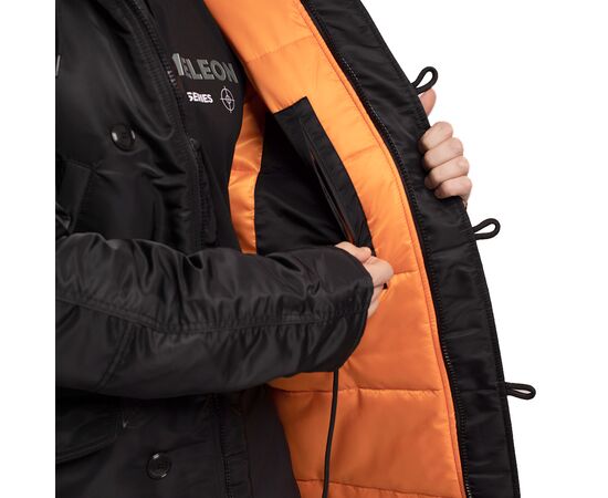 Черная зимняя куртка Аляска N-3B Black мужская удлиненная, Цвет: черный, Размер: 40-42 (XS), фото 9