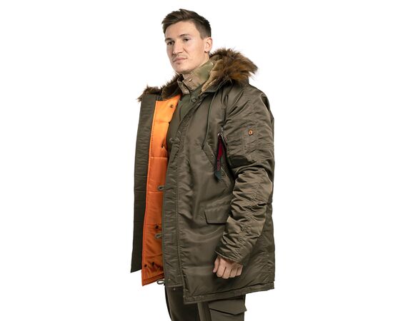 Куртка Аляска N-3B Olive, Цвет: оливковий, Размер: 40-42 (XS), фото 4