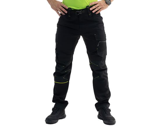 Штани робочі Slim Flex Black, Колір: чорний, Размер брюк / рост: 44-46/170-176
