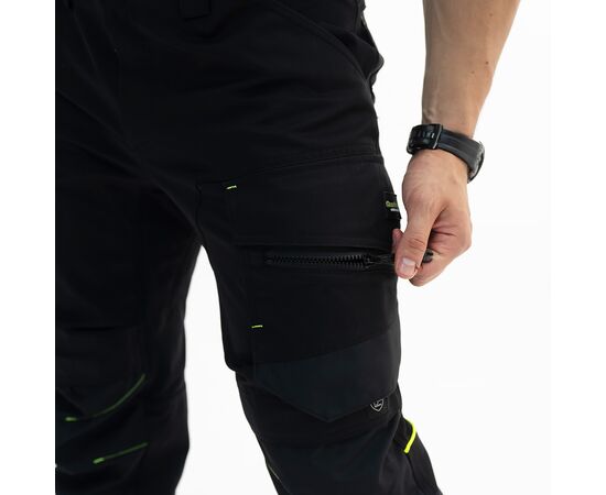 Штани робочі Slim Flex Black, Цвет: черный, Размер брюк / рост: 44-46/170-176, фото 2