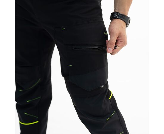 Штани робочі Slim Flex Black, Цвет: черный, Размер брюк / рост: 44-46/170-176, фото 3