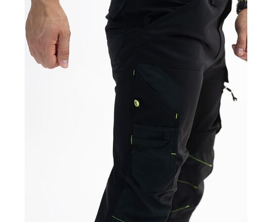Штани робочі Slim Flex Black, Цвет: черный, Размер брюк / рост: 44-46/170-176, фото 4