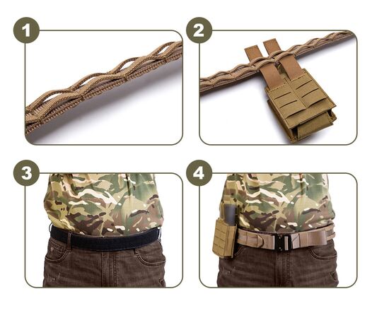 Ремінь тактичний Molle двокомпонентний Multicam, фото 9