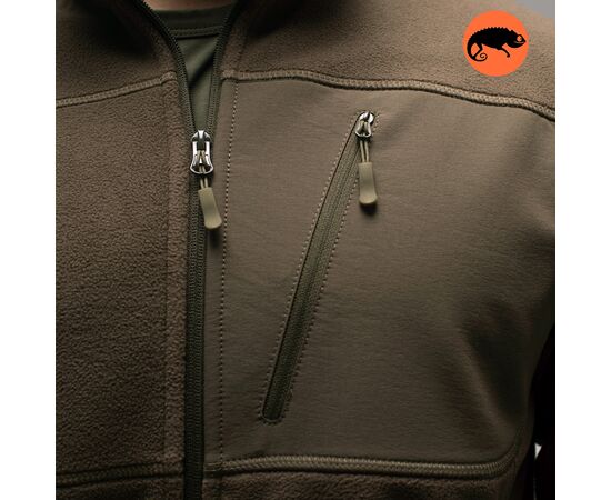 Демисезонная мужская флисовая кофта Stratus Olive, Цвет: оливковий, Размер: 44-46 (S), фото 6